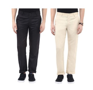 India Desire : Buy Urbano Fashion Multi Regular Flat Trouser Pack Of 2 At Rs 412 From Snapdeal [MRP Rs 1553]